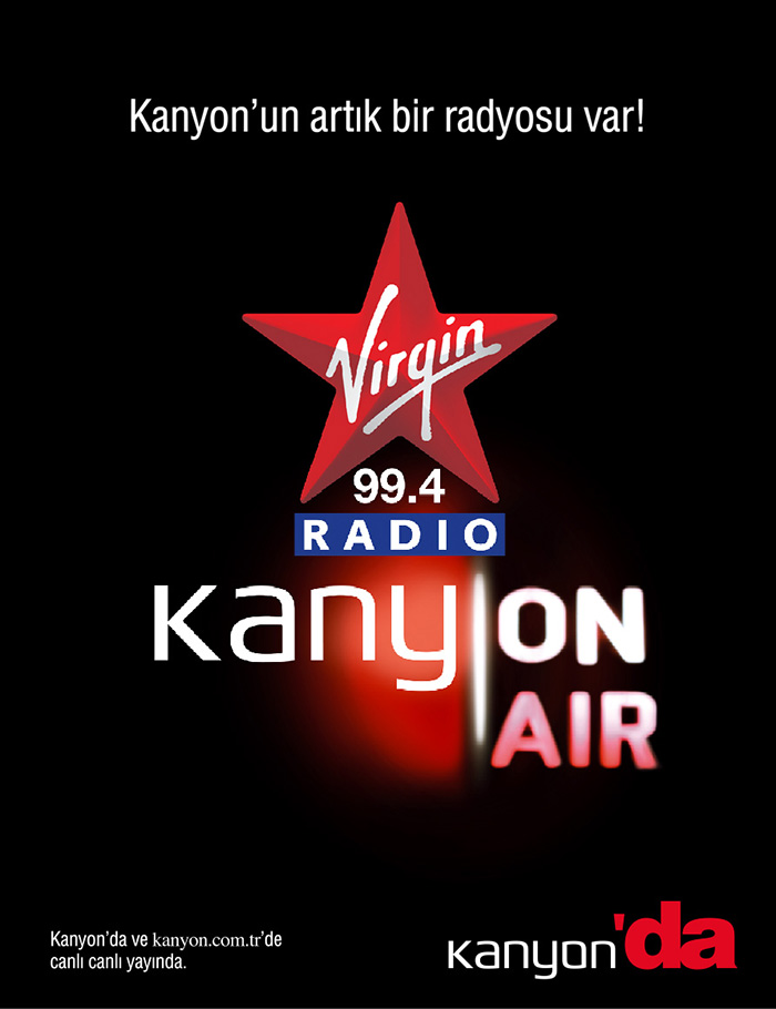 Kanyon Virgin Radio<br>“On-air” İlan